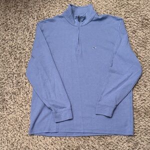 Vineyard Vines men’s Blue striped Quarter-Zip Pullover